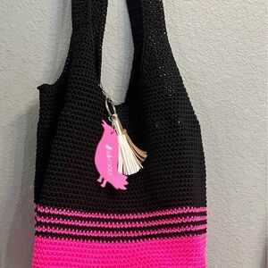 Sakroots Black and Pink Tote Bag